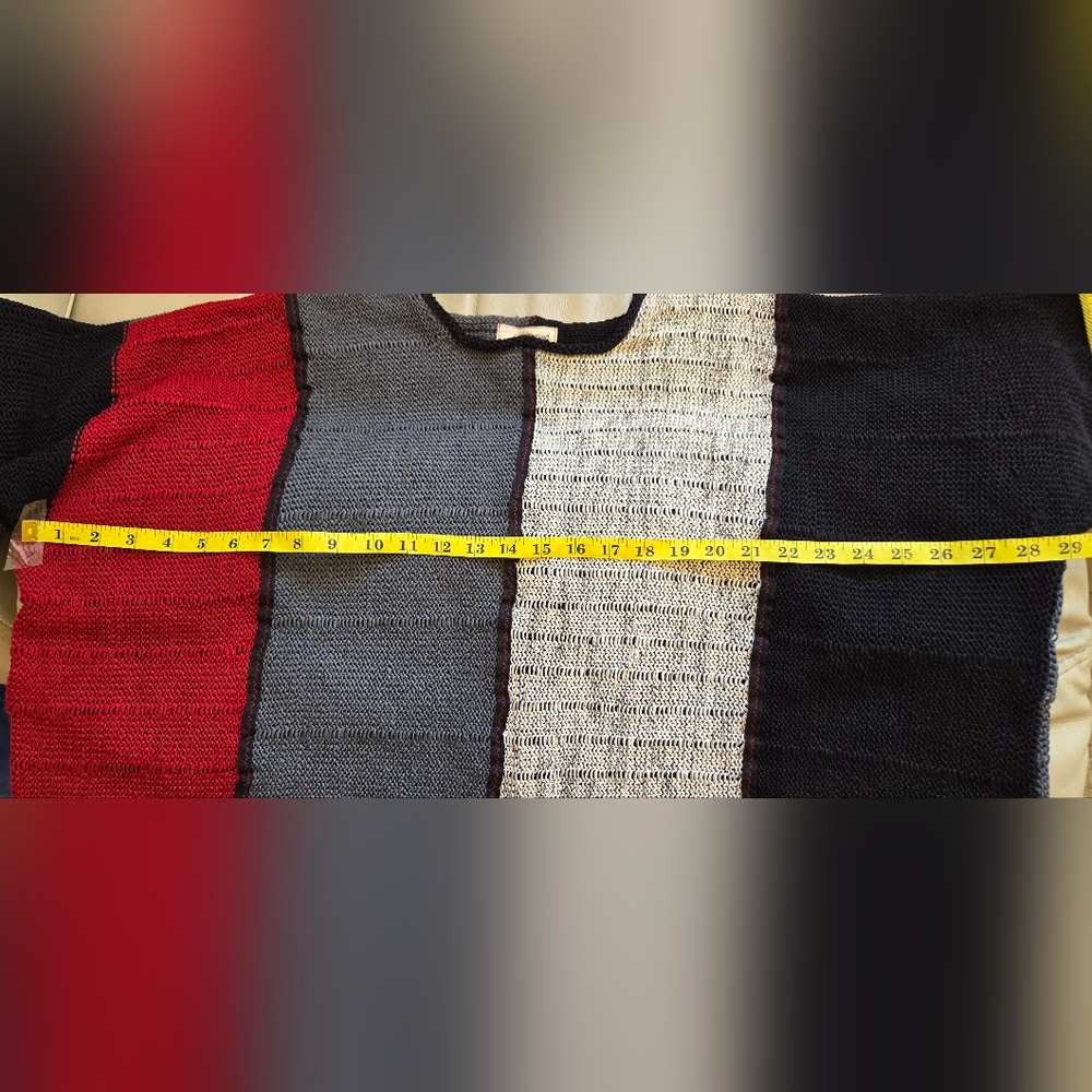 Artisan Patchwork Oversized Sweater - Black, Gray… - image 6